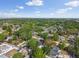 Aerial view of a residential area with mature trees, showcasing the neighborhood's charm and peaceful setting at 7210 8Th N Ave, St Petersburg, FL 33710