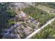 Aerial view of a property with wooded areas and open spaces on a sunny day at 9802 Eden Ave, Hudson, FL 34667