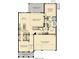 First floor plan featuring a 3 car garage, flex room, and open kitchen at 11936 Sand Myrtle Rd, Riverview, FL 33579