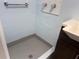 Small bathroom with a shower and sink at 3615 Kingsbury Dr, Holiday, FL 34691