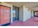The hallway features smooth walls and a sturdy front door at 7037 Sunset S Dr # 205, South Pasadena, FL 33707