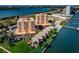 Waterfront condos feature a swimming pool, dock, lush landscaping, and easy access to the interstate at 7430 Sunshine Skyway S Ln # 305, St Petersburg, FL 33711