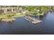 Beautiful waterfront view with dock for boating activities at 90 S Highland Ave # 6, Tarpon Springs, FL 34689