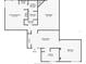 Detailed floor plan showcasing the layout of the bedrooms, bathrooms, living spaces, and kitchen at 90 S Highland Ave # 6, Tarpon Springs, FL 34689