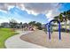 Community playground with slides, swings, and other play equipment in a large open park at 11309 Grand Park Ave, Riverview, FL 33578