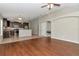 Open floor plan featuring a combined living area and kitchen with modern finishes at 12310 Streambed Dr, Riverview, FL 33579