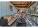 Outdoor patio with wicker furniture and a great view of the lake at 16019 Chastain Rd, Odessa, FL 33556