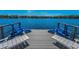 Scenic lake view from the end of the pier with a seating area to enjoy the view and water at 16019 Chastain Rd, Odessa, FL 33556