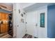 Apartment front door with cute beach decorations and welcome sign at 4516 Seagull Dr # 615, New Port Richey, FL 34652