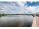 Scenic waterfront view with boat docks, calm water, and mangrove-lined shores under a bright, cloudy sky at 4516 Seagull Dr # 615, New Port Richey, FL 34652