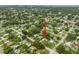 Aerial view of the neighborhood indicating the location of the property with an arrow at 5115 32Nd N Ave, St Petersburg, FL 33710