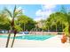 Community pool featuring lap lanes and recreational swimming at 5403 Avenal Dr, Lutz, FL 33558
