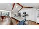 Spacious kitchen featuring a large center island, white cabinetry, and modern appliances at 613 Fort Duquesna Dr, Sun City Center, FL 33573