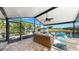 Enjoy the peaceful outdoor setting with great lake views from the lanai at 613 Fort Duquesna Dr, Sun City Center, FL 33573