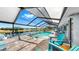 Tranquil screened-in pool and lanai with lake views, perfect for relaxing at 613 Fort Duquesna Dr, Sun City Center, FL 33573