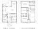 Detailed floor plan showcasing the layout of a two-story home, including the kitchen, bedrooms, and bathrooms at 621 37Th N Ave, St Petersburg, FL 33704