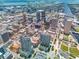 Aerial view of the city highlighting the building's location and surrounding urban landscape at 777 N Ashley Dr # 1516, Tampa, FL 33602