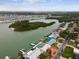 Aerial view of waterfront homes with neighborhood canal at 11549 48Th Ave N, St Petersburg, FL 33708