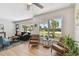 Bright living room with large windows, hardwood floors, ceiling fan, and stylish decor, perfect for relaxing or entertaining guests at 1165 63Rd S Ave, St Petersburg, FL 33705