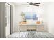 Bright home office featuring a stylish desk, comfortable chair, and modern decor for a productive workspace at 12620 Aura Moonlight Ter, Parrish, FL 34219
