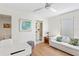 Cozy home office featuring hardwood floors and access to laundry at 2003 Gulf Way, St Pete Beach, FL 33706