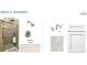 Details in bathroom include wall tile, brushed nickel shower head and brushed nickel shower door at 32212 Mahogany Valley Dr, Wesley Chapel, FL 33543