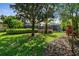 Serene backyard with mature trees and lush landscaping for a private outdoor escape at 3398 Pinnacle S Ct, Palm Harbor, FL 34684