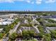 Scenic aerial view of apartment complex, nearby shopping centers, and urban skyline under a bright blue sky at 4207 S Dale Mabry Hwy # 3302, Tampa, FL 33611
