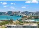 Breathtaking city view showcasing the bridge, waterfront, and skyline on a bright, sunny day at 636 Tarawitt Dr, Longboat Key, FL 34228
