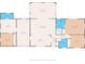 Detailed floor plan showcasing the layout of the house, including a large sun room, living room and garage at 636 Tarawitt Dr, Longboat Key, FL 34228