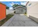 View of the backyard with a storage shed and a fenced yard at 712 43Rd N Ave, St Petersburg, FL 33703