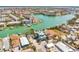Scenic waterfront community featuring private boat docks and beautiful turquoise canals at 12312 Lagoon Ln, Treasure Island, FL 33706