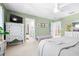 Spacious main bedroom with ensuite bathroom access, bright natural light, and modern furnishings at 13319 Dorado Shores Ave, Riverview, FL 33579