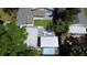 Aerial of backyard featuring in-ground spa, lounge area, patio with putting green at 1515 E 31St Ave, Tampa, FL 33610