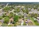 Neighborhood aerial view showcasing the homes, tree coverage, and local green spaces at 2016 Alameda Dr, Spring Hill, FL 34609