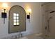 Modern bathroom with new fixtures, and a shower over tub at 2105 Curry Rd, Lutz, FL 33549