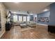 Comfortable living room with wood floors at 21867 Amelia Rose Way, Land O Lakes, FL 34637