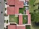 Aerial view of rooftop patios featuring outdoor seating and a jacuzzi at this stunning property at 6407 Mayra Shores Ln, Apollo Beach, FL 33572