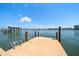 Private dock with ladder access and space for a boat on the waterfront at 785 Bay Esplanade, Clearwater Beach, FL 33767