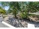Scenic view from the balcony of the circular driveway surrounded by mature landscaping at 15702 Richboro Ct, Tampa, FL 33647