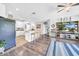 Open-concept kitchen and living room provides a seamless flow for entertaining and Gathering at 15861 Starling Water Dr, Lithia, FL 33547