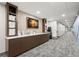 Hallway with coffee bar, towel service, modern decor, and soft lighting to create a welcoming atmosphere at 20 Iris Pl, Oldsmar, FL 34677