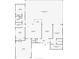 Detailed floor plan showcasing the layout of the home, including the garage, bedrooms, and screened patio/pool at 2932 Sweetgum S Way, Clearwater, FL 33761