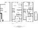 Detailed floor plan showcasing the layout of the home's various levels and room dimensions at 362 Coquina Dr, Tarpon Springs, FL 34689