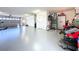 Spacious garage equipped with ample storage, bike racks, and convenient access to home at 362 Coquina Dr, Tarpon Springs, FL 34689