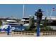 Waterfront statue beside boat dock and marina with several boats parked in the harbor at 362 Coquina Dr, Tarpon Springs, FL 34689