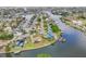 Beautiful aerial view of the waterfront community and the neighborhood lined with canals at 6357 Spanish Main Dr, Apollo Beach, FL 33572