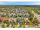 Aerial view of neighborhood showcasing single-Gathering homes, green spaces and community layout at 12280 Lyon Pine Ln, Odessa, FL 33556