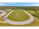 An aerial shot of the track and soccer field, offering ample space for outdoor activities at 12280 Lyon Pine Ln, Odessa, FL 33556