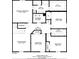 Detailed floor plan of the second floor showing bedroom and bathroom layouts at 13227 Great Plains Dr, Riverview, FL 33579